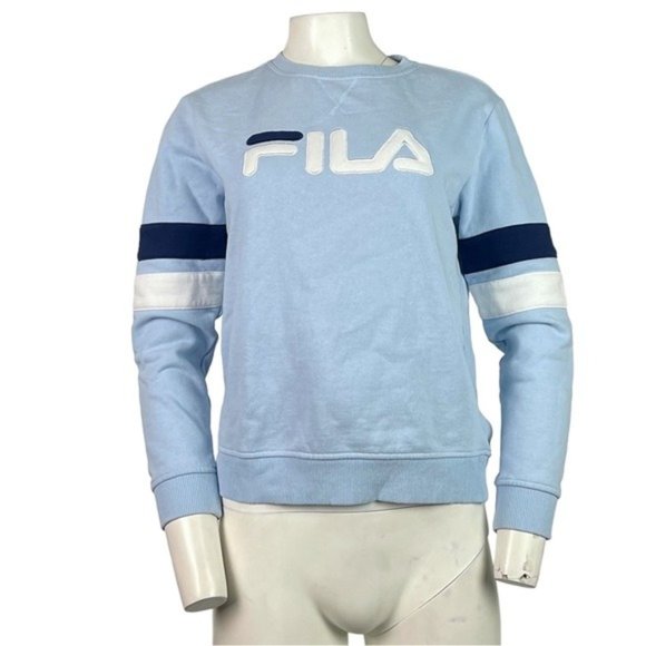 Fila Crew Neck Sweatshirt Blue / White Size S - Picture 1 of 3